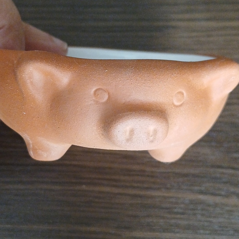 Creative Co-Op Terracotta Red Clay Cochinito Mini Spice Bowl Dish